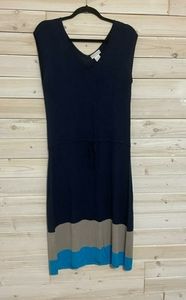 🔥🔥%100 Viscose Navy blue sleeveless drees